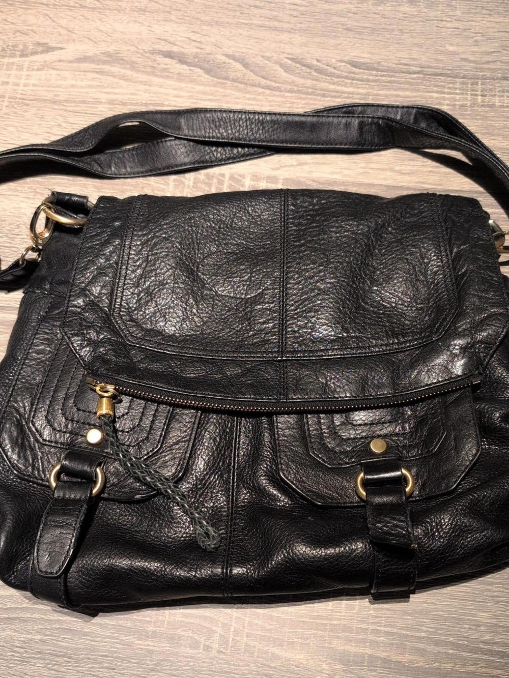 The Sak Black Leather Crossbody Bag - Classic Women’s Shoulder Bag